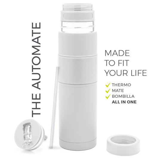 The Automate - Thermo, Mate Cup and Bombilla All in One (White)