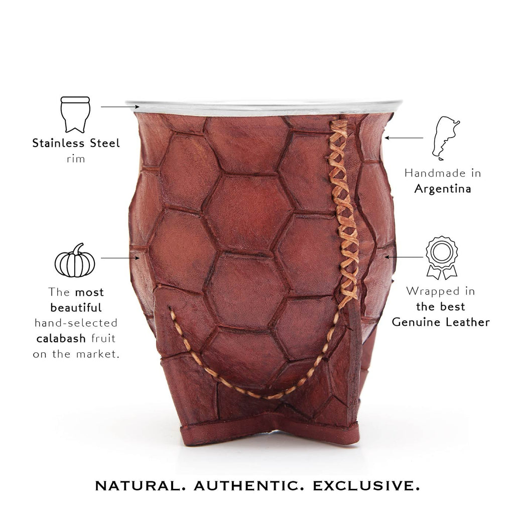 PREMIUM COLLECTION - The Soccer Camionero Calabash Mate Gourd Set (Brown)
