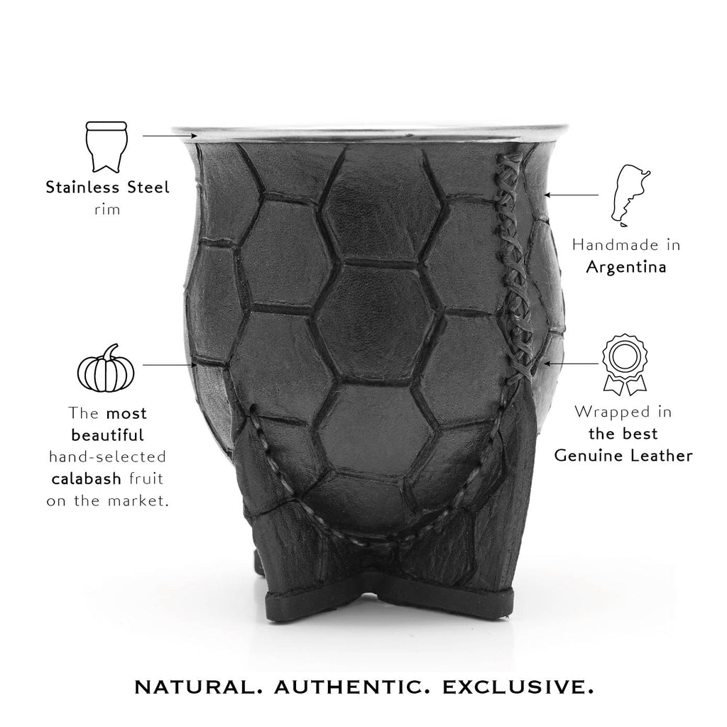PREMIUM COLLECTION - The Soccer Camionero Calabash Mate Gourd Set (Black)