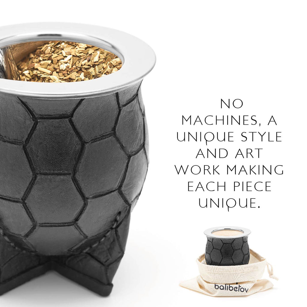 PREMIUM COLLECTION - The Soccer Camionero Calabash Mate Gourd Set (Black)