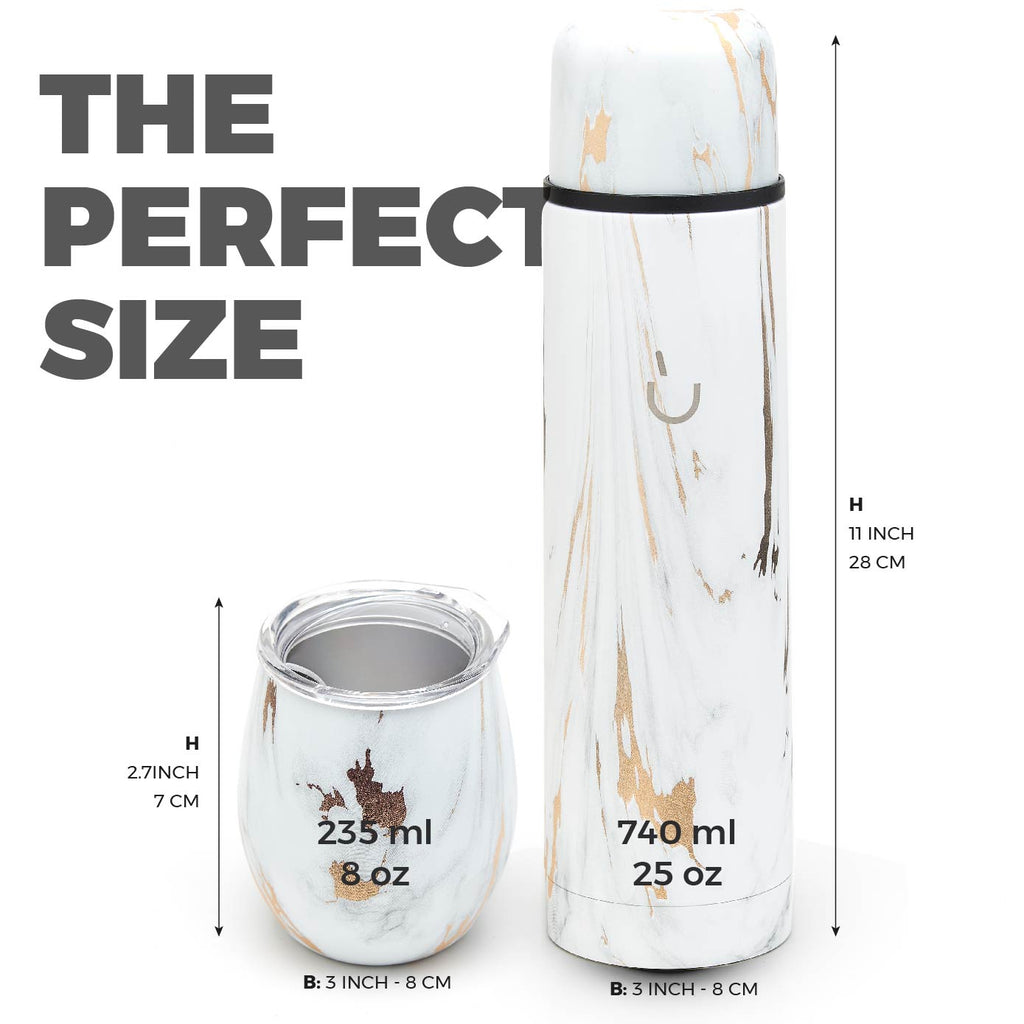 Premium Stainless Steel Yerba Mate Kit (Gold Marble)