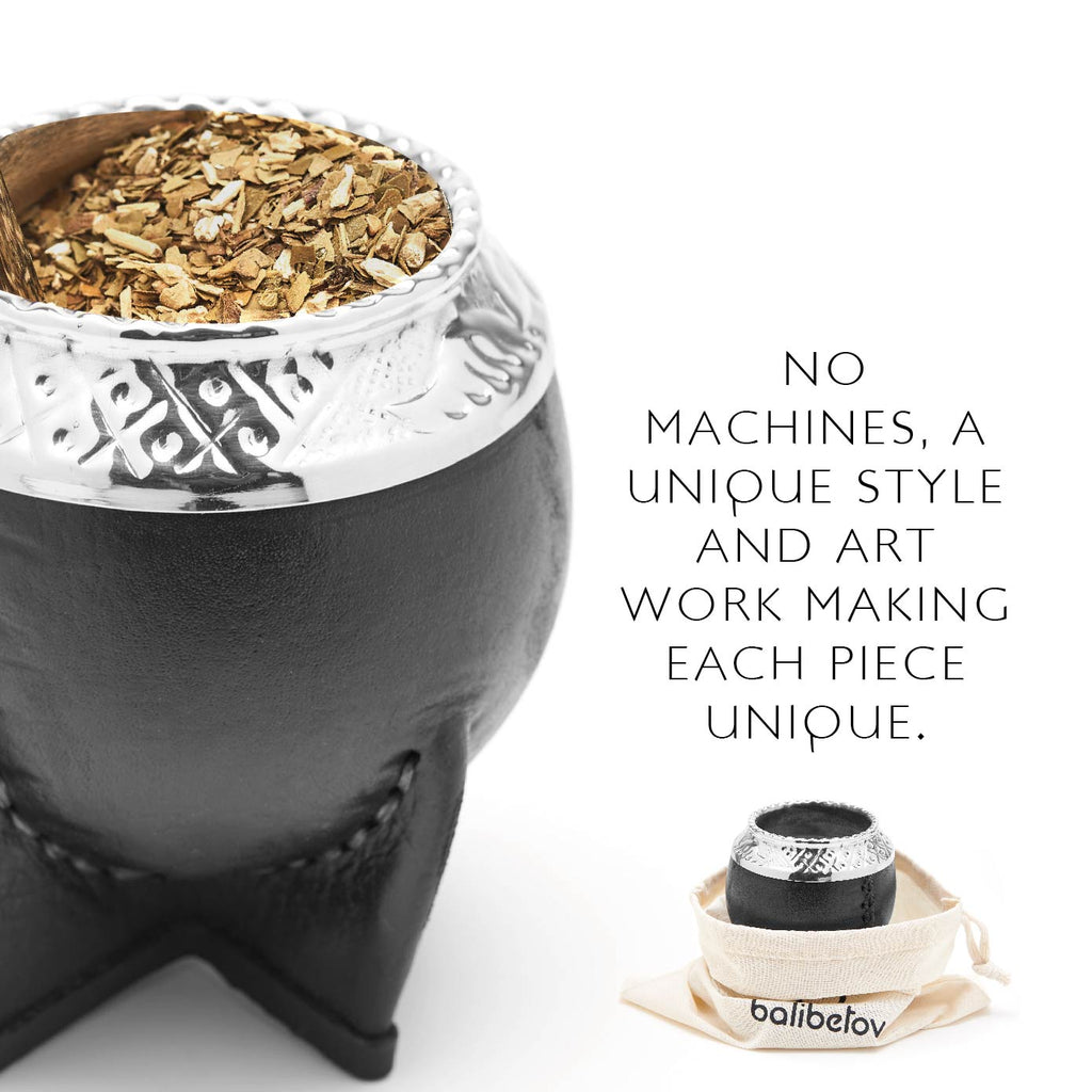 PREMIUM COLLECTION - The Jujuy Torpedo Calabash Mate Gourd Set (Black)