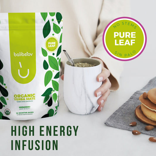 Organic Yerba Mate By Balibetov - Pure Leaf (Sin Palo) 2.2lb I 1kg Bag