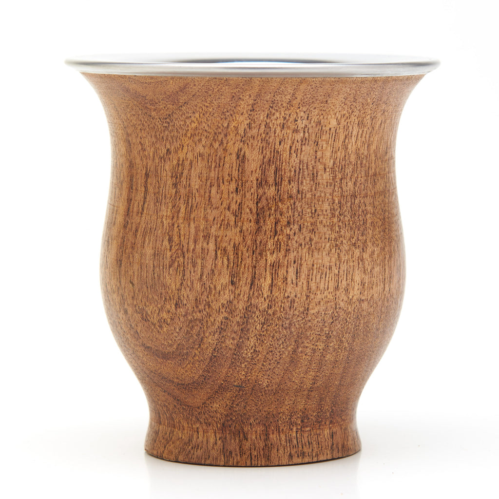 The Camionero Carob Wood Mate Gourd Set (Stainless Steel Rim)