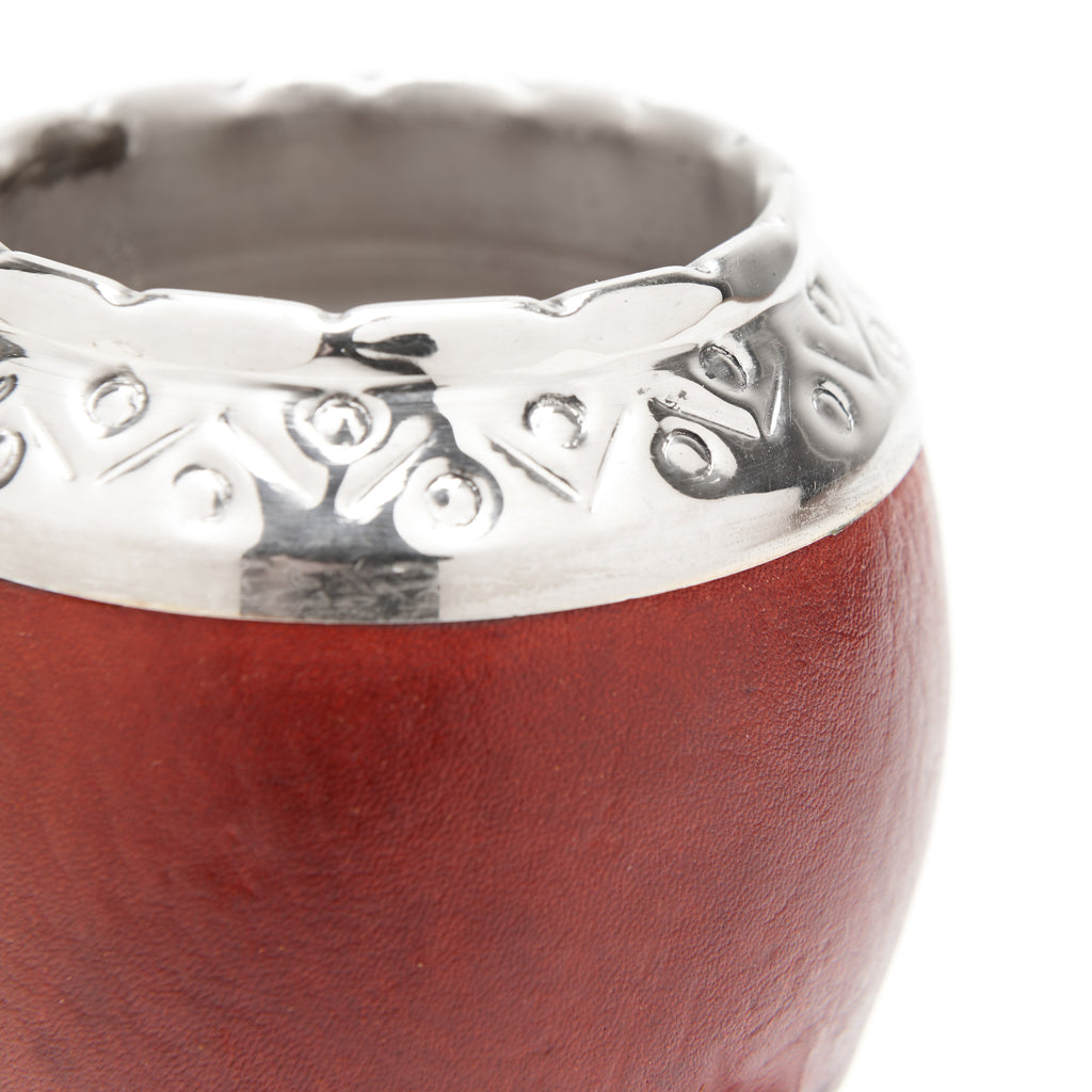 PREMIUM COLLECTION - The Jujuy Torpedo Calabash Mate Gourd Set (Burgundy)