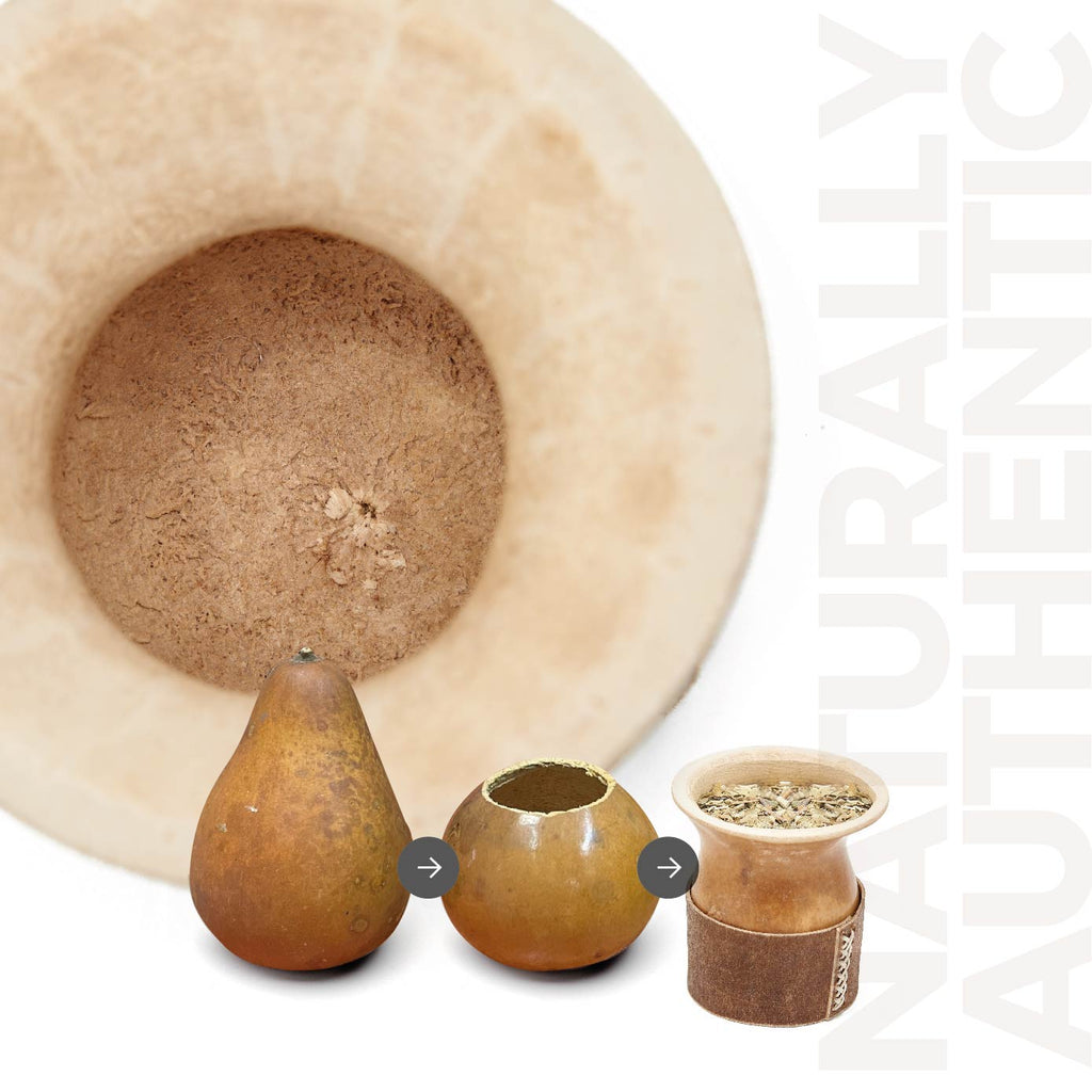 The Formosa Calabash Yerba Mate Gourd Set -  Leather Base 01