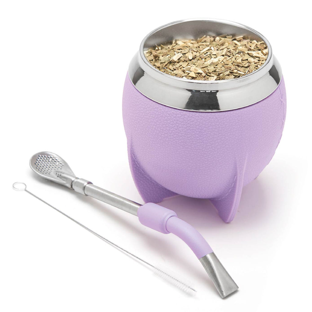 Torpedo Stainless Steel Yerba Mate Gourd Set (Lilac)