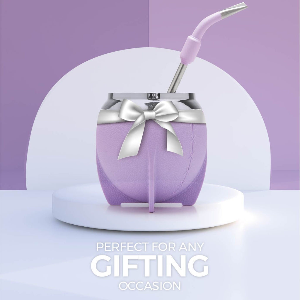 Torpedo Stainless Steel Yerba Mate Gourd Set (Lilac)