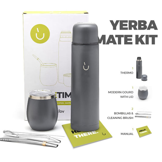 Premium Stainless Steel Yerba Mate Kit (Grey)