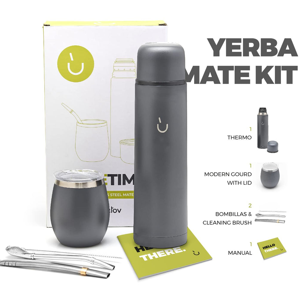 Premium Stainless Steel Yerba Mate Kit (Grey)