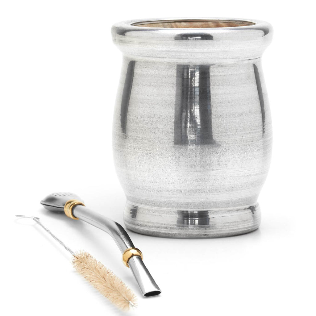 The Palo Santo Wood Mate Gourd Set (Wrapped in Aluminum)