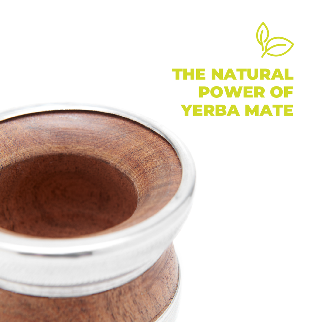 The Carob Wood Mate Gourd Set (Aluminum Rim & Base)