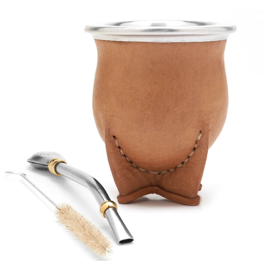 The Vaqueta Yerba Mate Gourd Set (Suela)