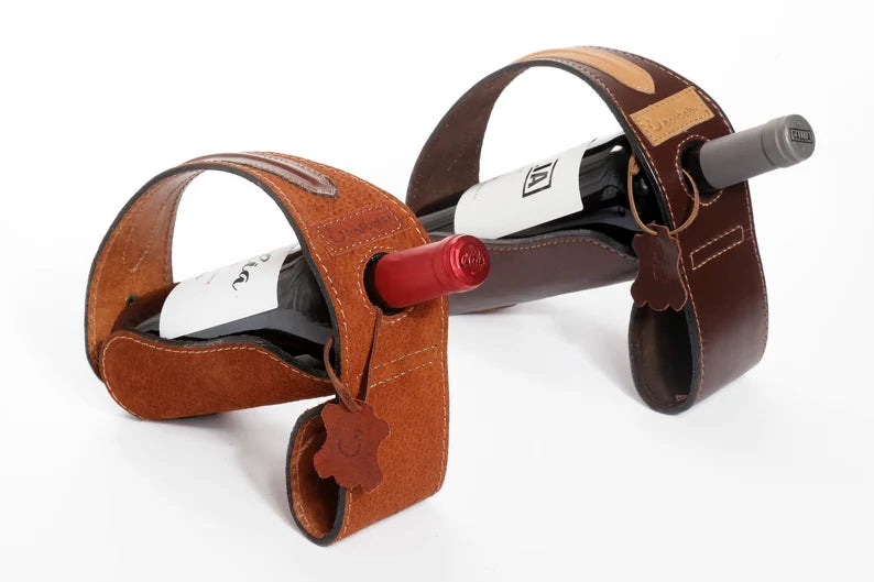 Leather Wine Bottle Holder for the Asador I Wine Caddy Balibetov