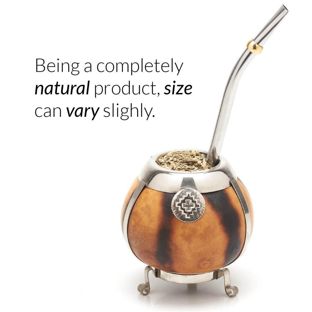 The German Silver Calabash Yerba Mate Gourd Set (Suela)