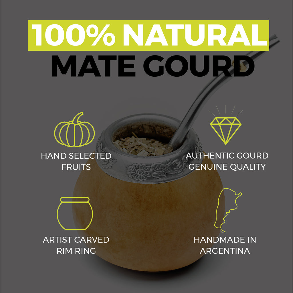 The Traditional Calabash Yerba Mate Gourd Set (Suela)