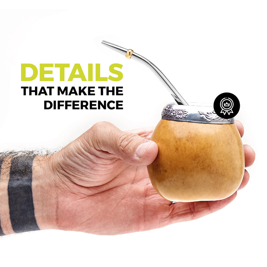 The Traditional Calabash Yerba Mate Gourd Set (Suela)