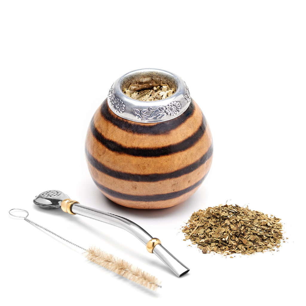 The Traditional Calabash Yerba Mate Gourd Set (Natural 01)