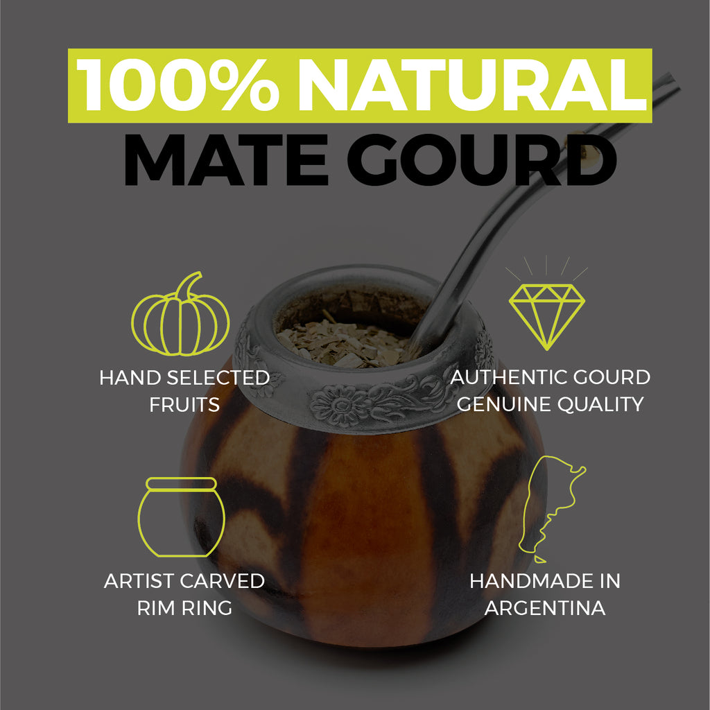 The Traditional Calabash Yerba Mate Gourd Set (Natural 02)