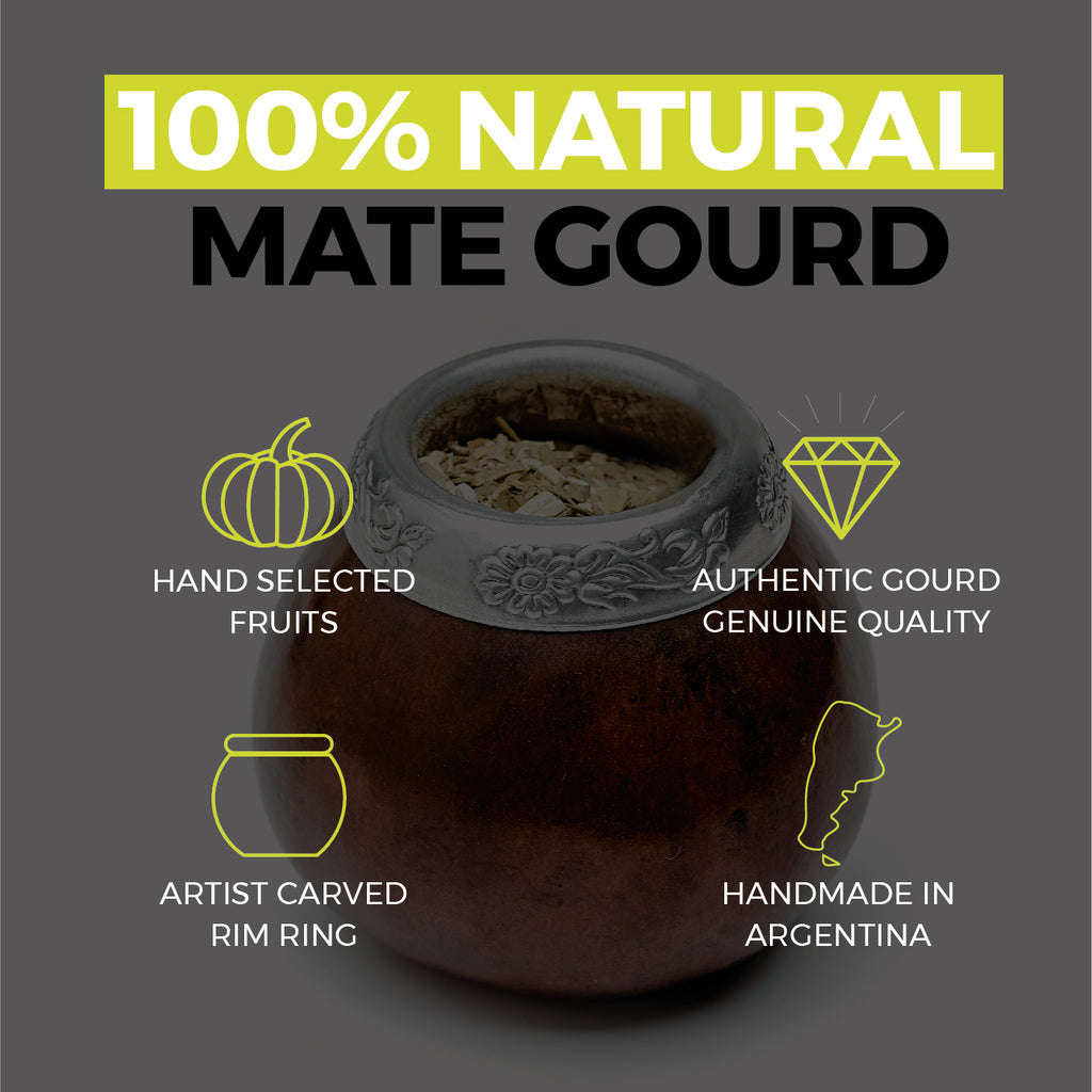 The Traditional Calabash Yerba Mate Gourd (Dark Brown)