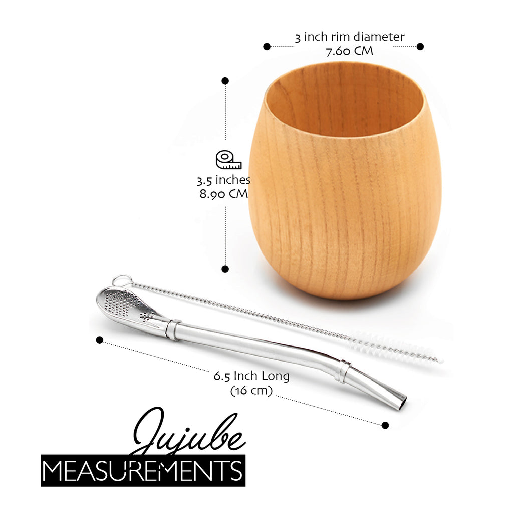 The Jujube Wooden Mate Gourd Set (Light Brown)