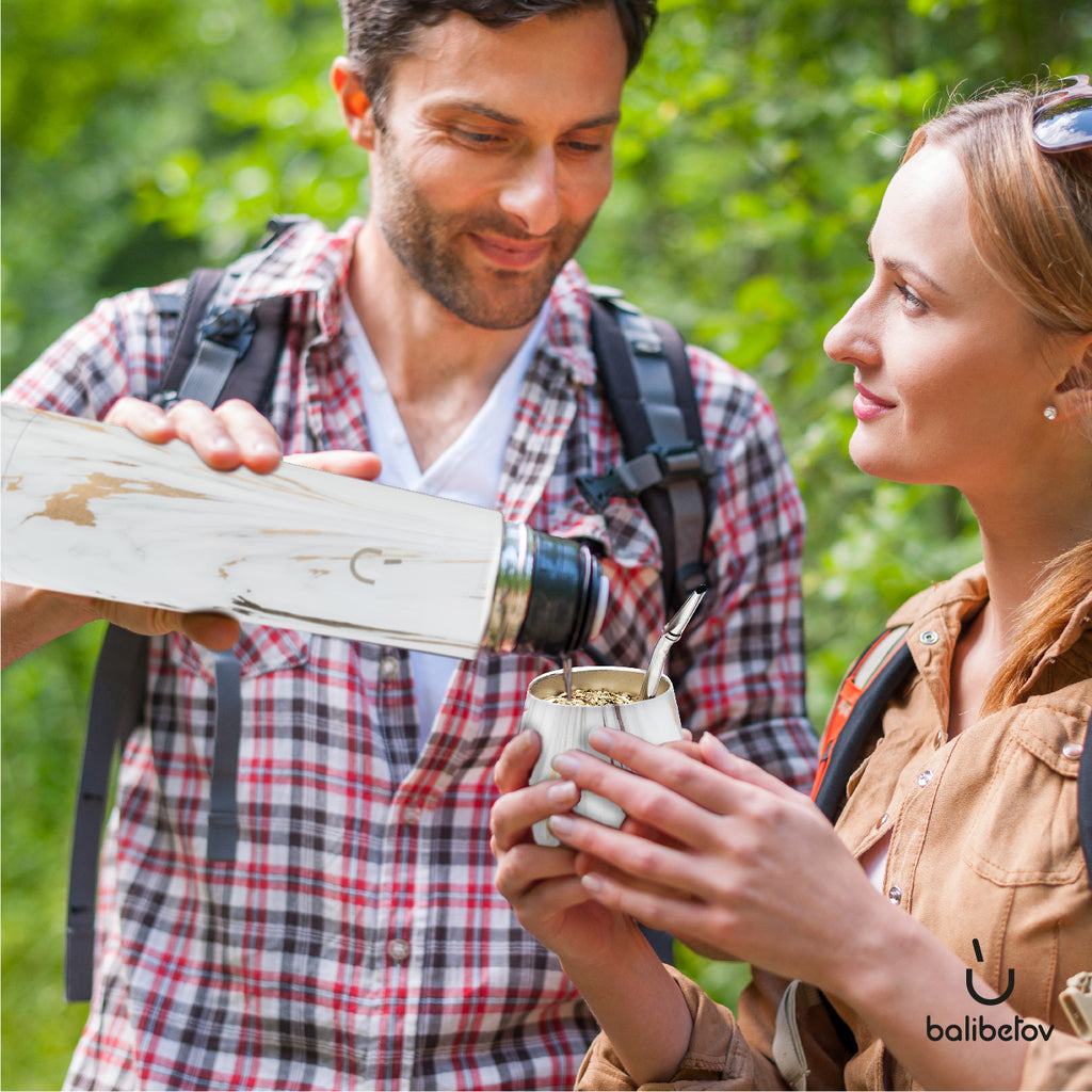 Premium Stainless Steel Yerba Mate Kit (Gold Marble)