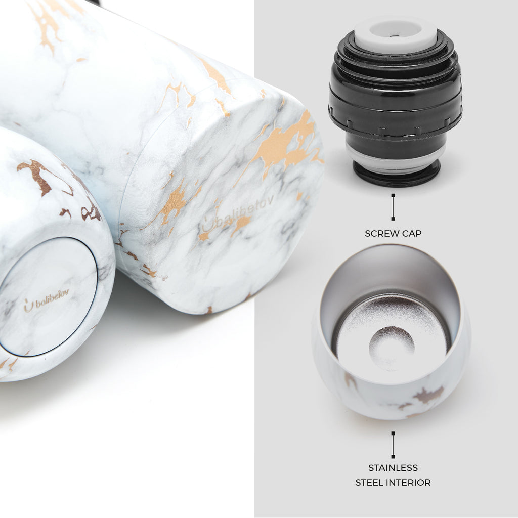 Premium Stainless Steel Yerba Mate Kit (Gold Marble)