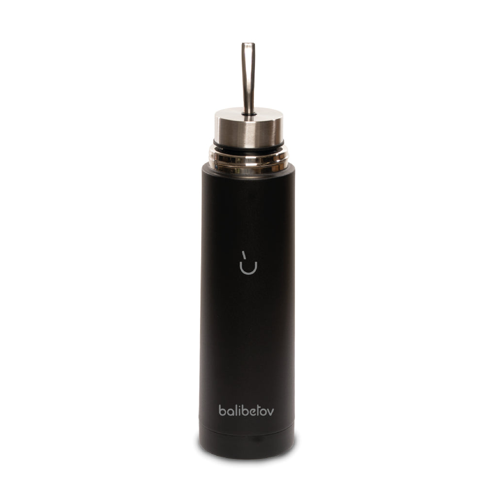 AutoMate Self-Serving Yerba Mate Bottle (25oz) – All-in-One Auto-Cebante Cup, Keeps Water Hot for Hours, No-Spill