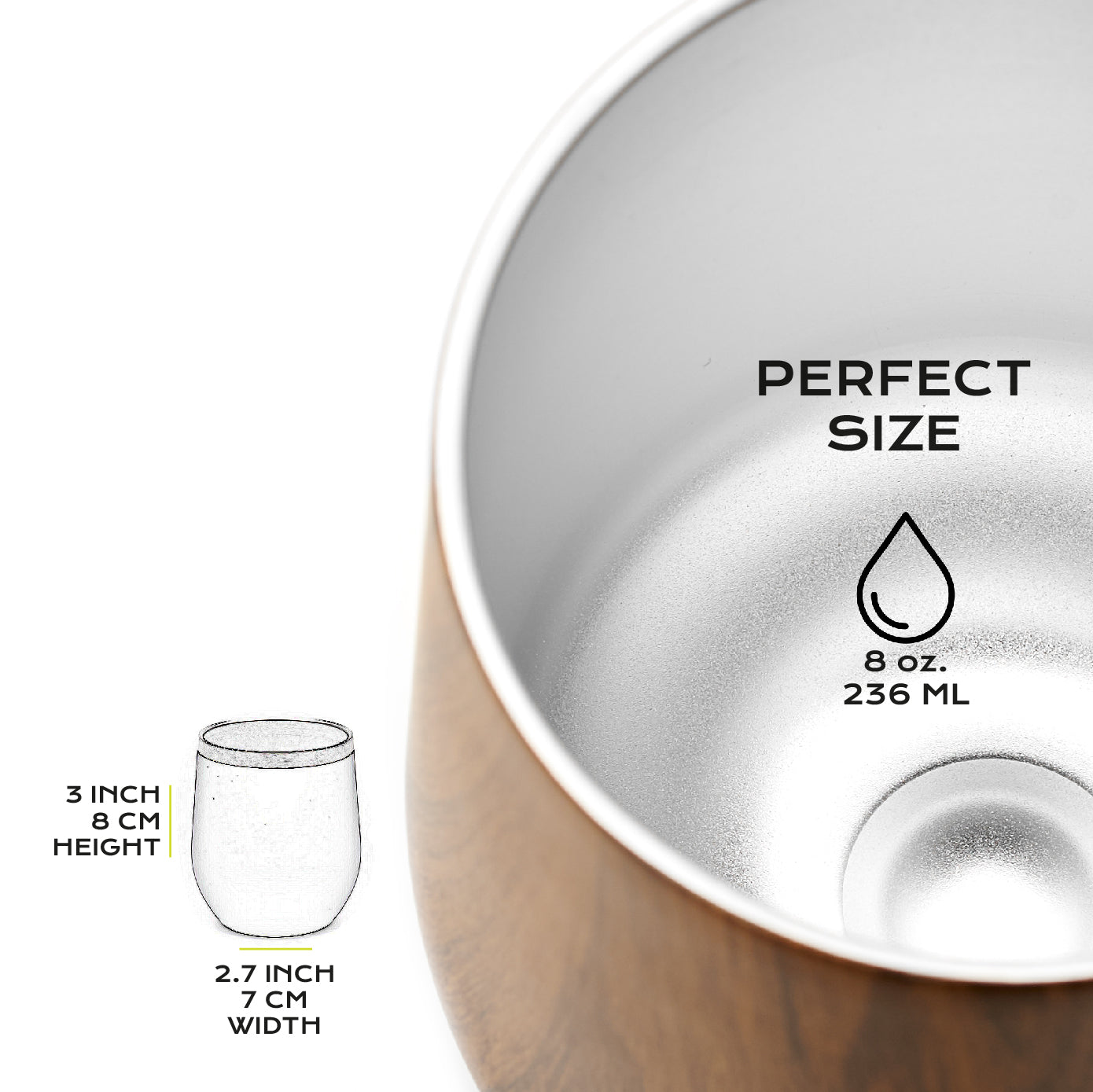 Premium Stainless Steel Yerba Mate Gourd Set (Wood, 8oz)