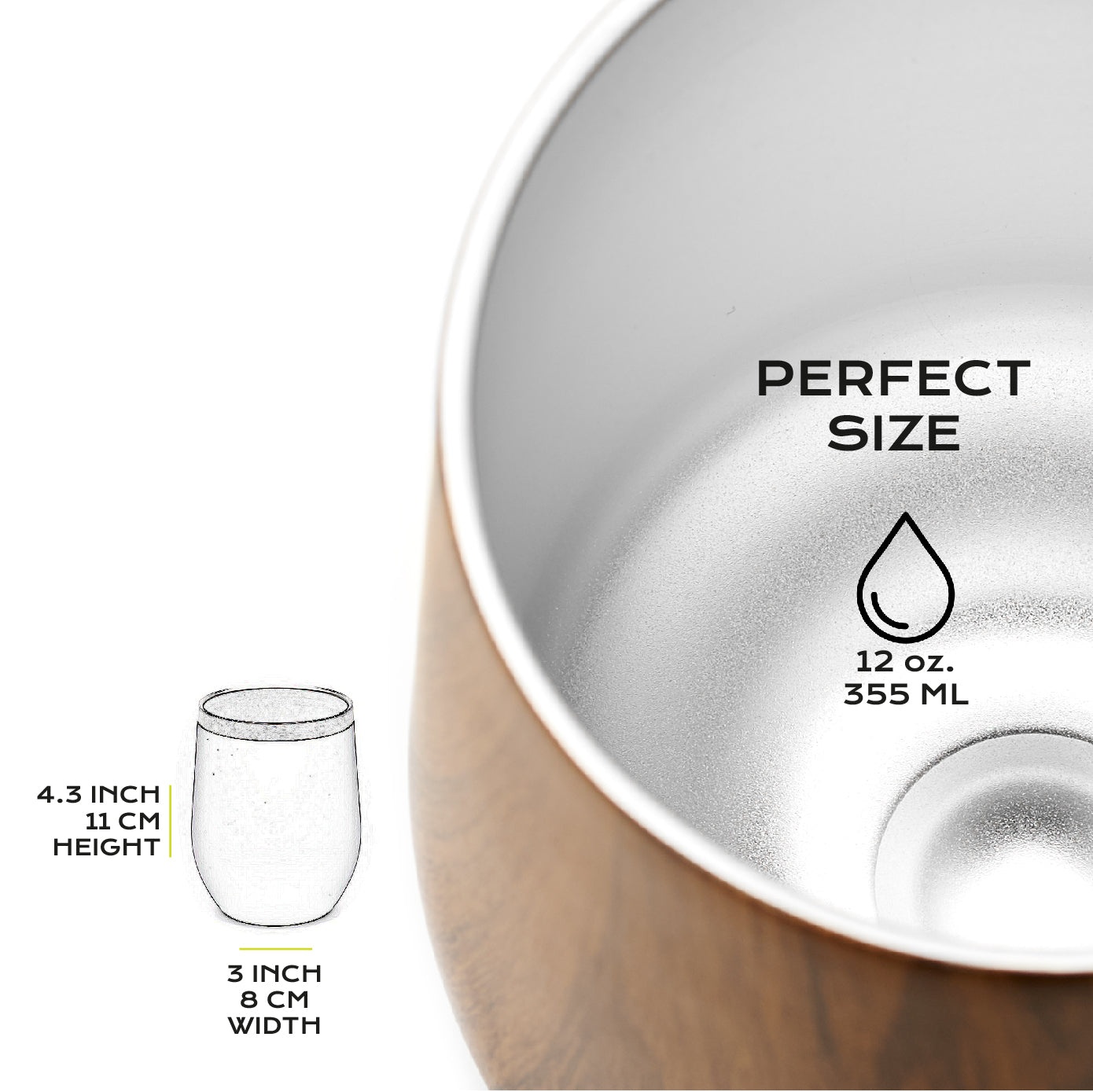 Premium Stainless Steel Yerba Mate Gourd Set (Wood, 12oz)
