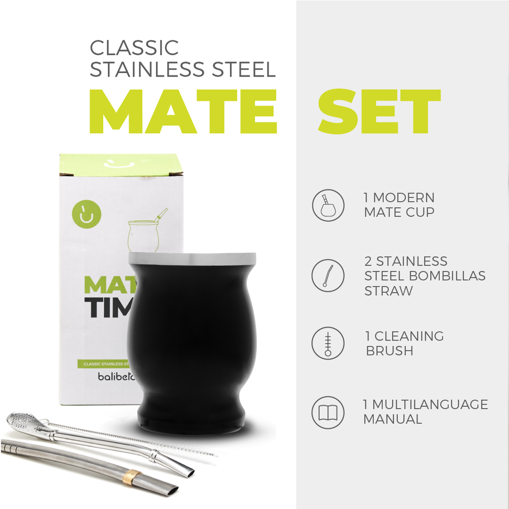 Stainless Steel Thermos - Mate Spout (Black) – Balibetov