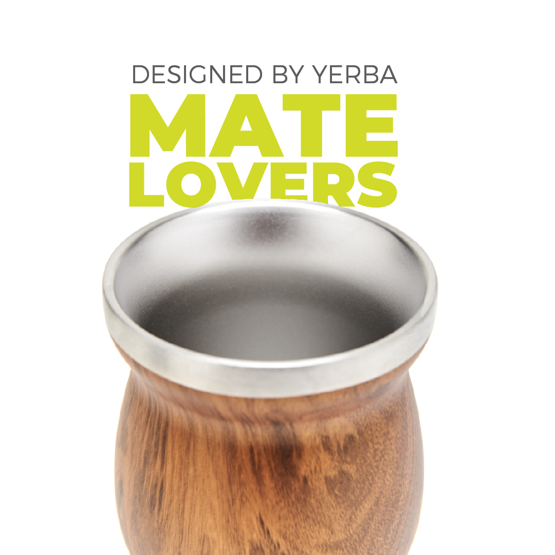 Classic Stainless Steel Yerba Mate Gourd Set (Wood)