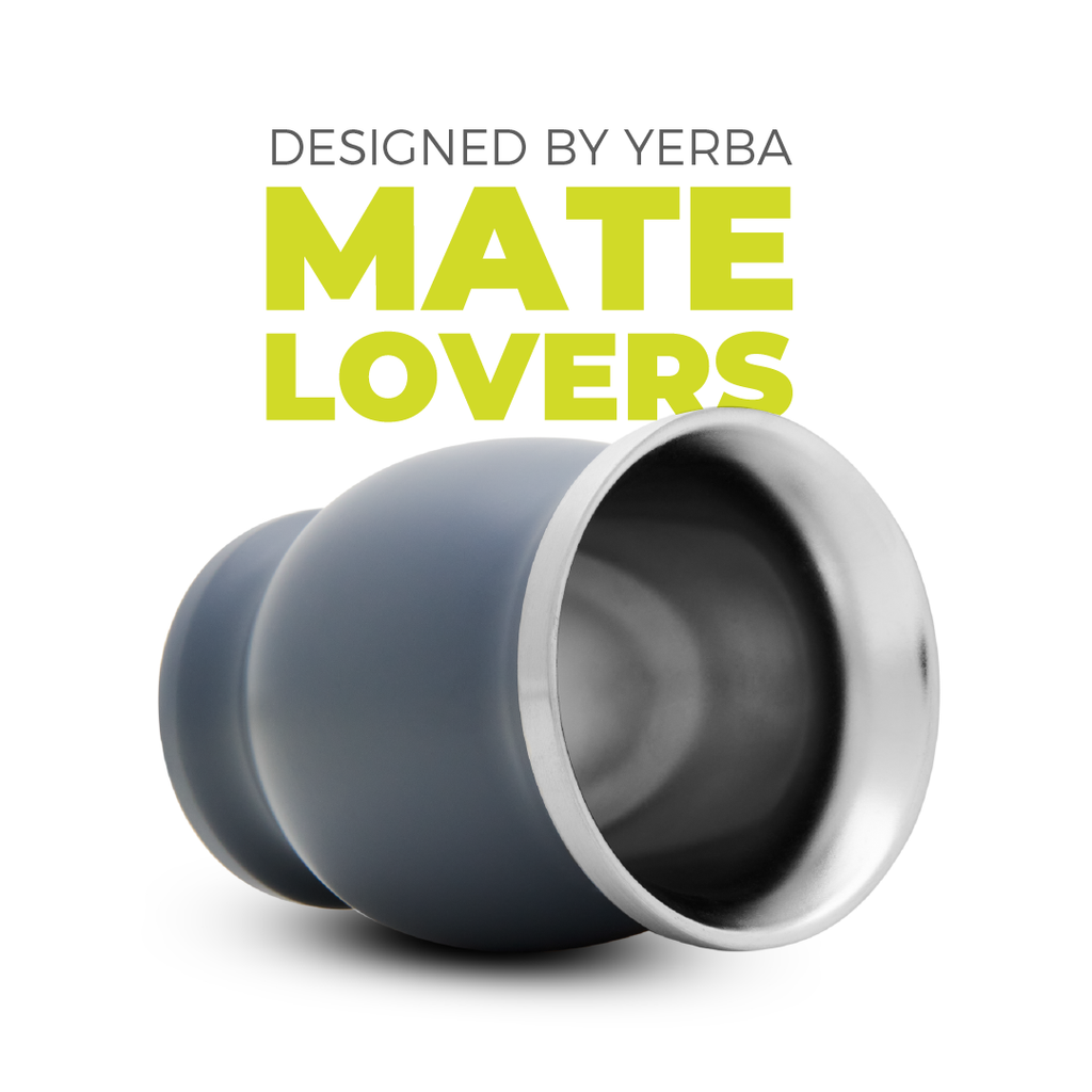 Classic Stainless Steel Yerba Mate Gourd Set (Grey)