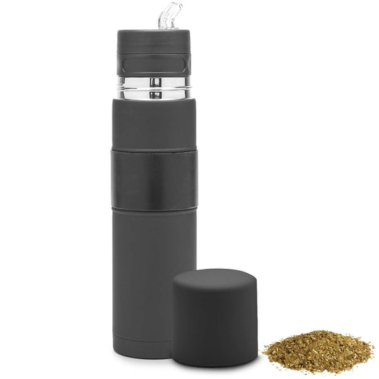 The Automate  - Thermo, Mate Cup and Bombilla All in One (Black)