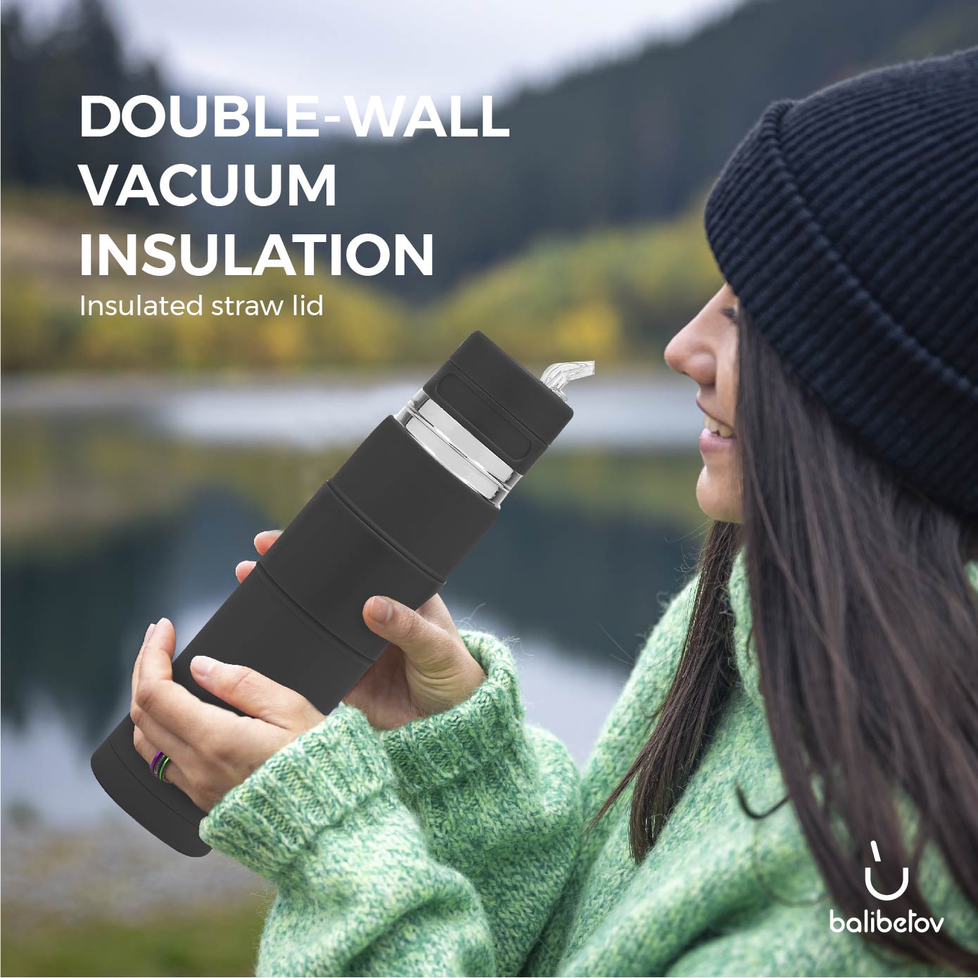 The Automate  - Thermo, Mate Cup and Bombilla All in One (Black)