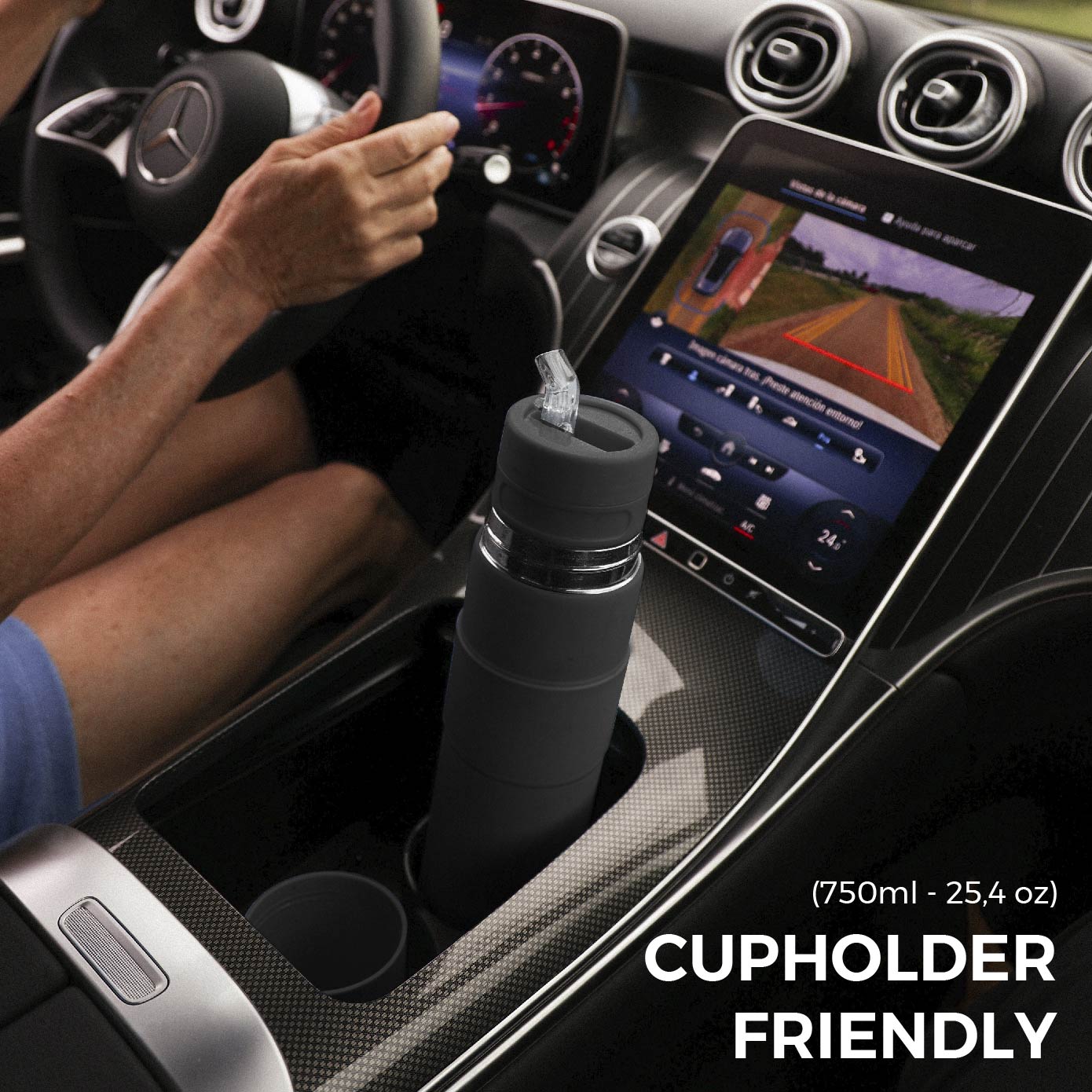 The Automate  - Thermo, Mate Cup and Bombilla All in One (Black)