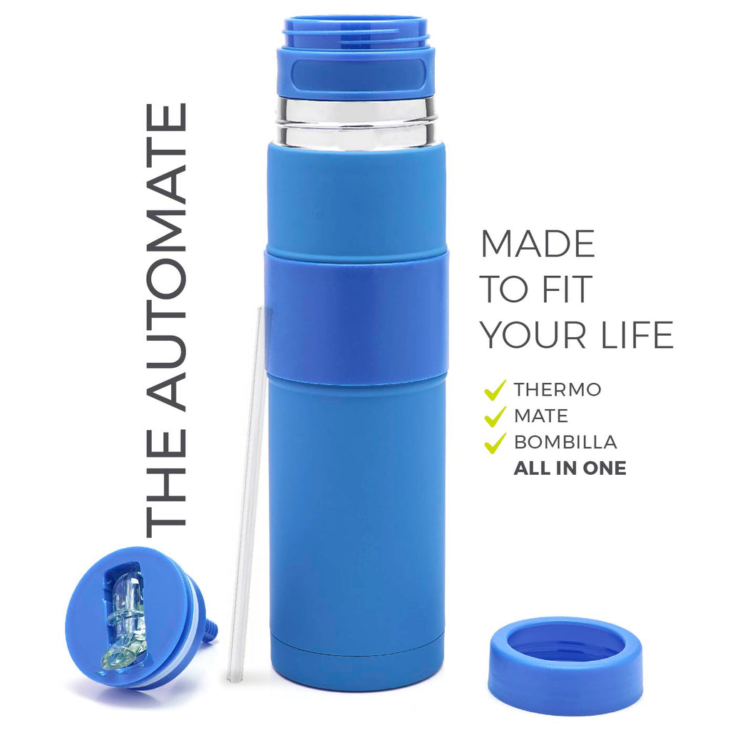 The Automate - Thermo, Mate Cup und Bombilla All in One (Himmelblau)