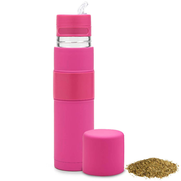 The Automate  - Thermo, Mate Cup and Bombilla All in One (Fuchsia)