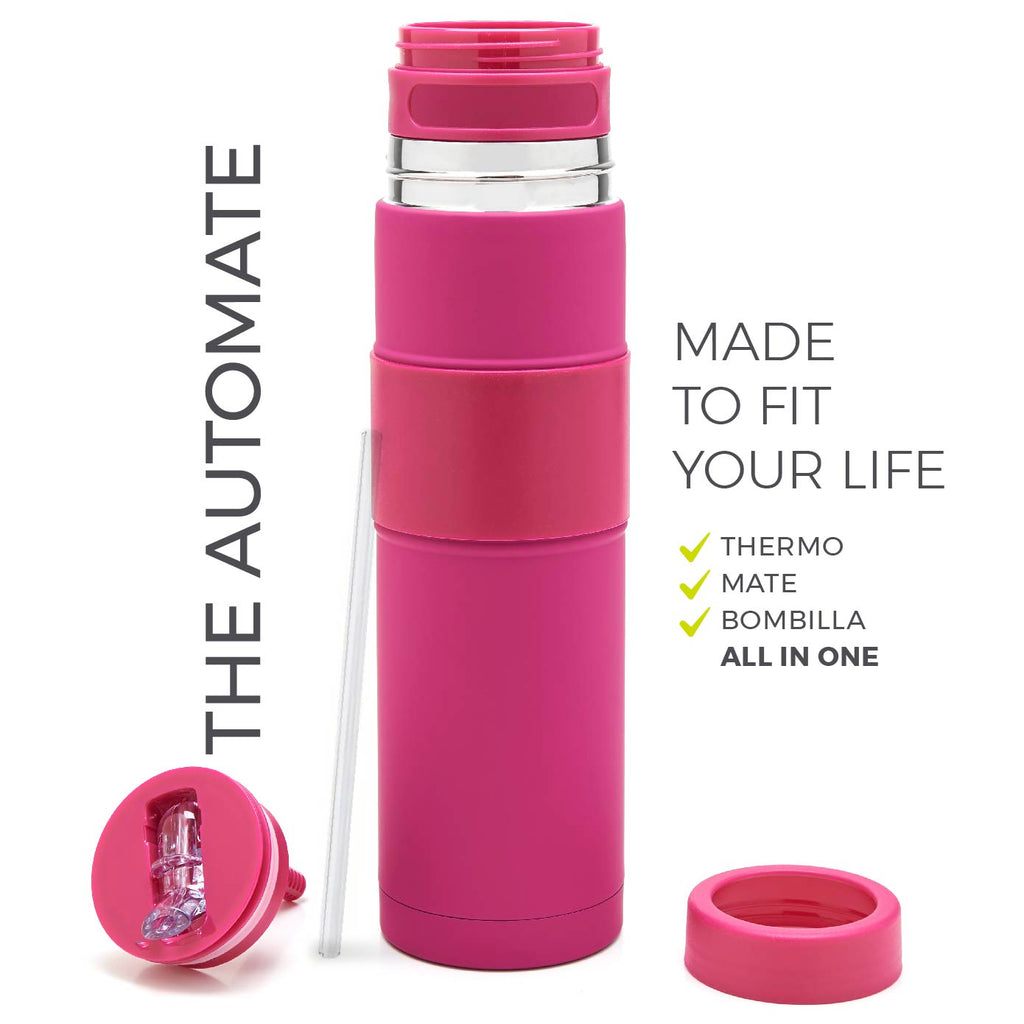 The Automate - Thermo, Mate Cup und Bombilla All in One (Pink)