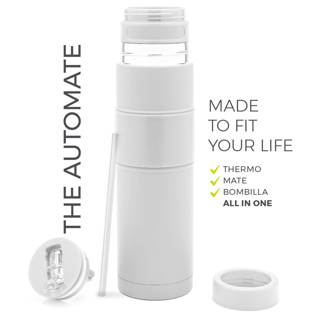 The Automate  - Thermo, Mate Cup and Bombilla All in One (White)
