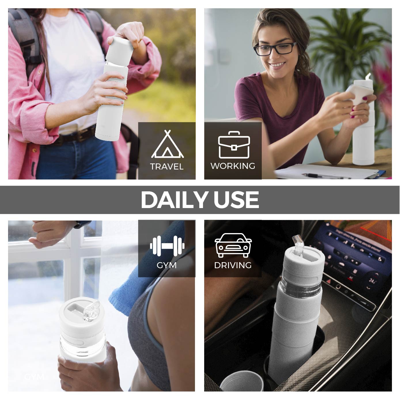 The Automate  - Thermo, Mate Cup and Bombilla All in One (White)