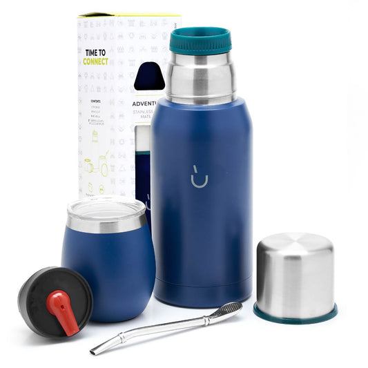 Adventure Stainless Steel Yerba Mate Kit (Blue)