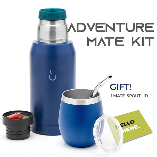 Adventure Stainless Steel Yerba Mate Kit (Blue)
