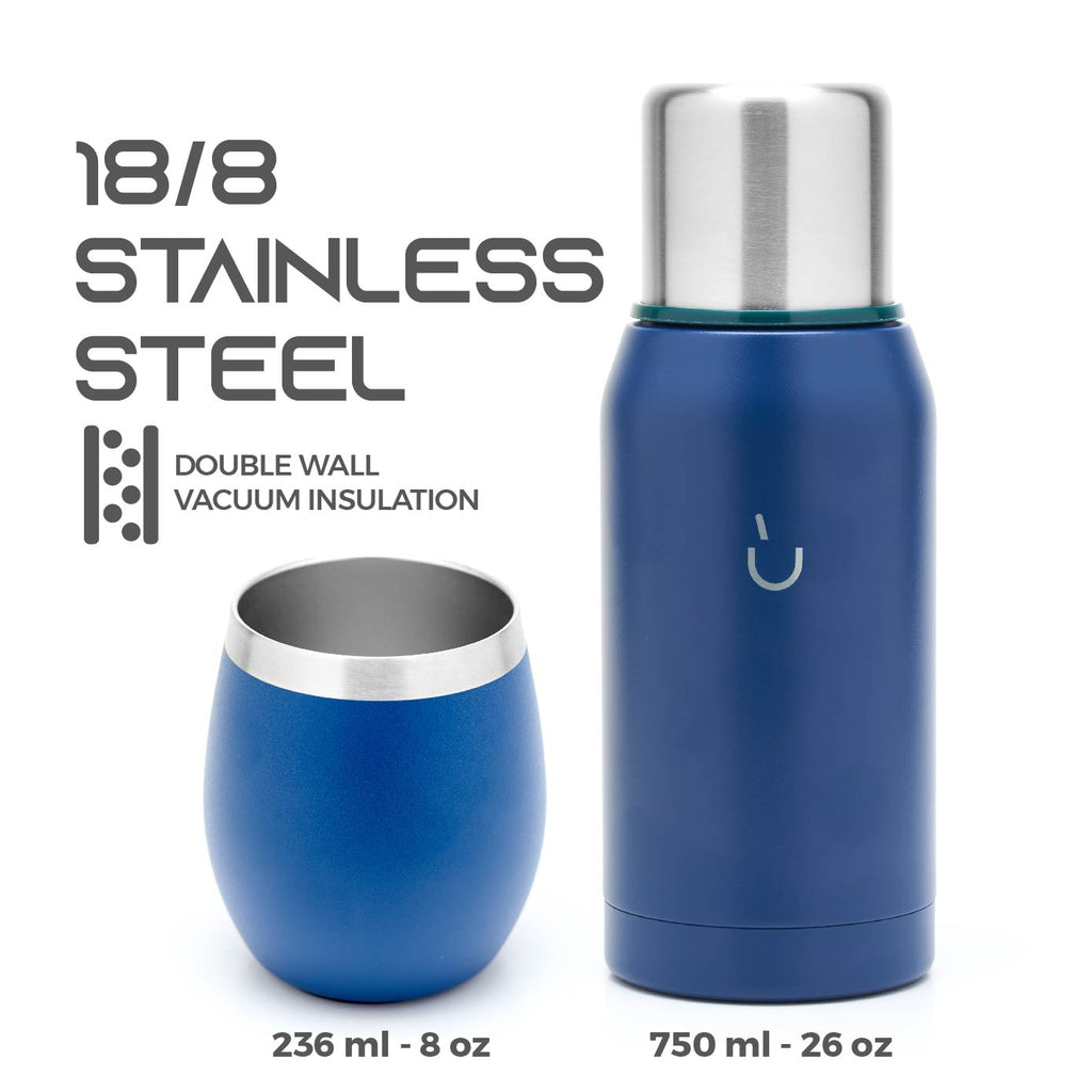 Adventure Stainless Steel Yerba Mate Kit (Blue)