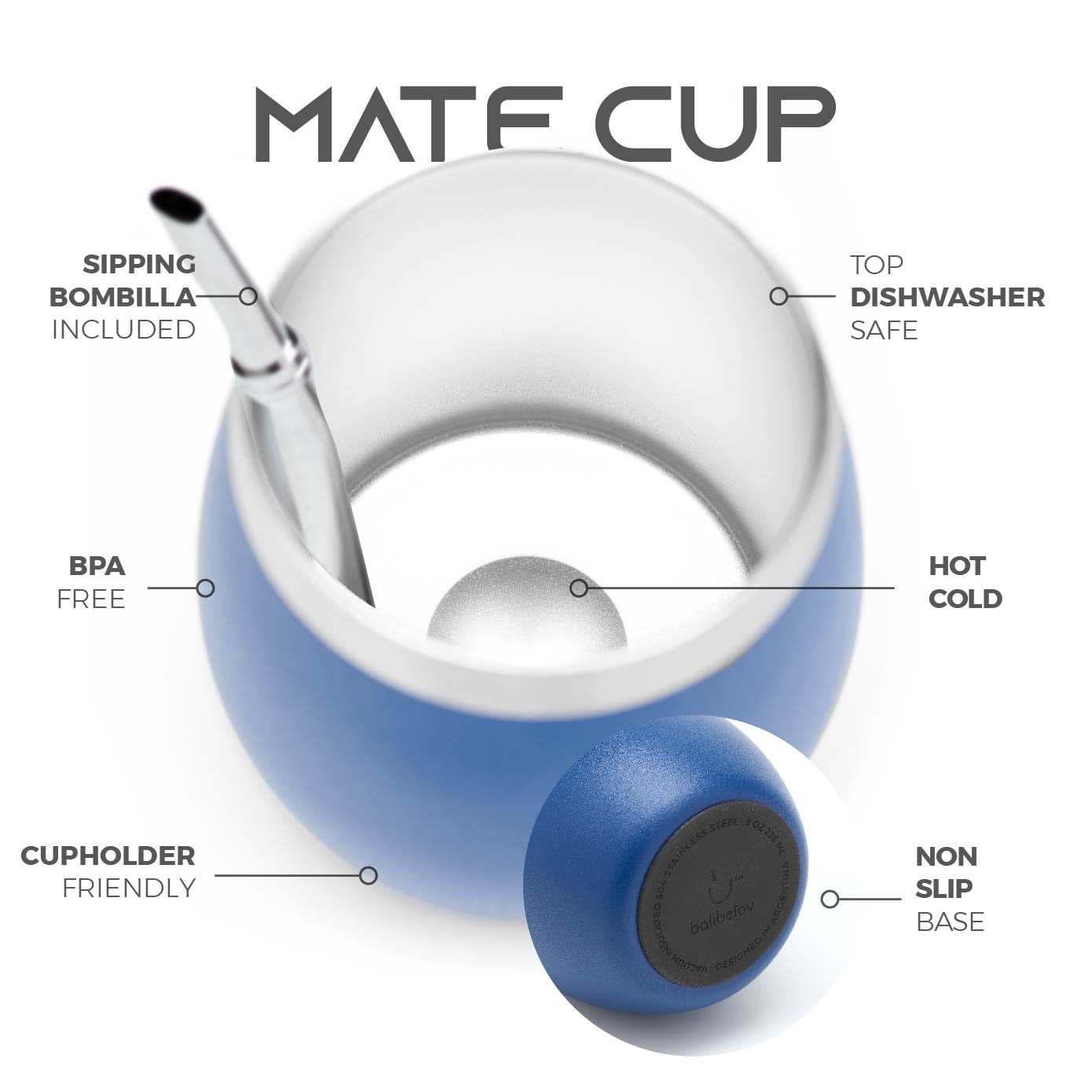 Adventure Stainless Steel Yerba Mate Kit (Blue)