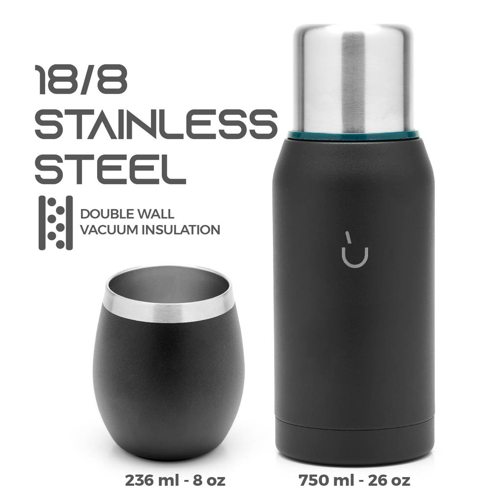 Adventure Stainless Steel Yerba Mate Kit (Black)