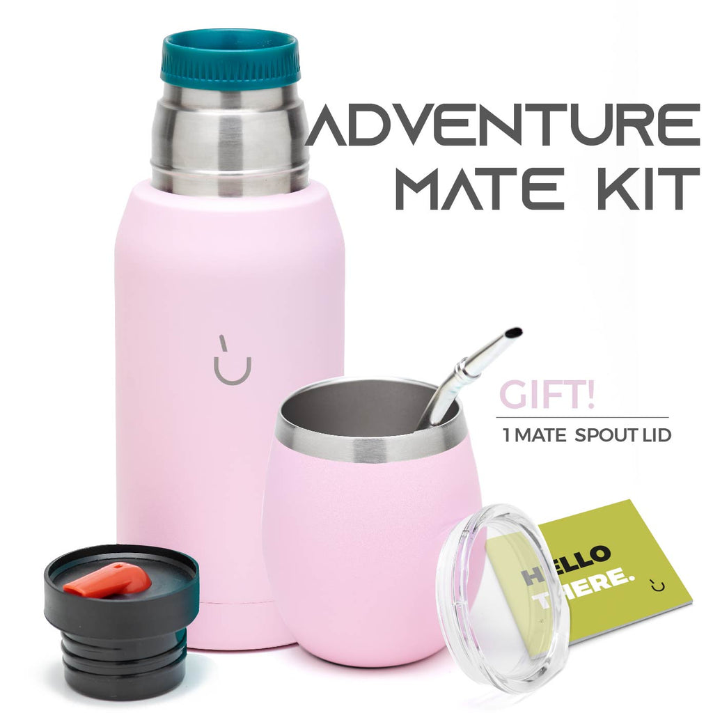 Adventure Stainless Steel Yerba Mate Kit (Pink)