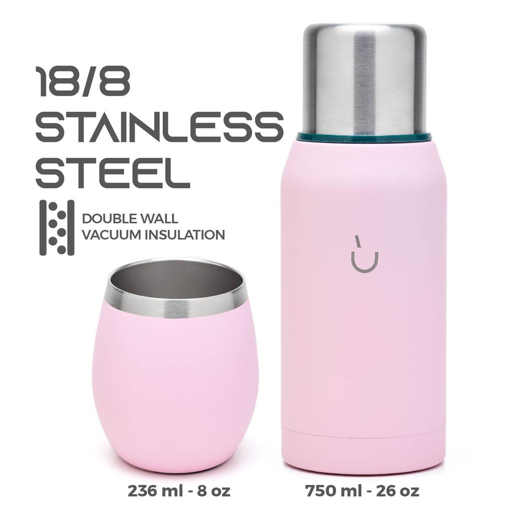 Adventure Stainless Steel Yerba Mate Kit (Pink)