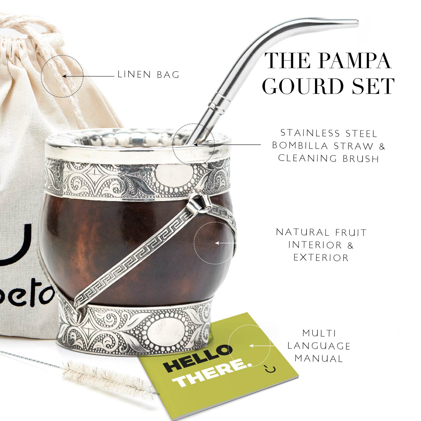 PREMIUM COLLECTION - The Pampa Calabash Mate Gourd Set
