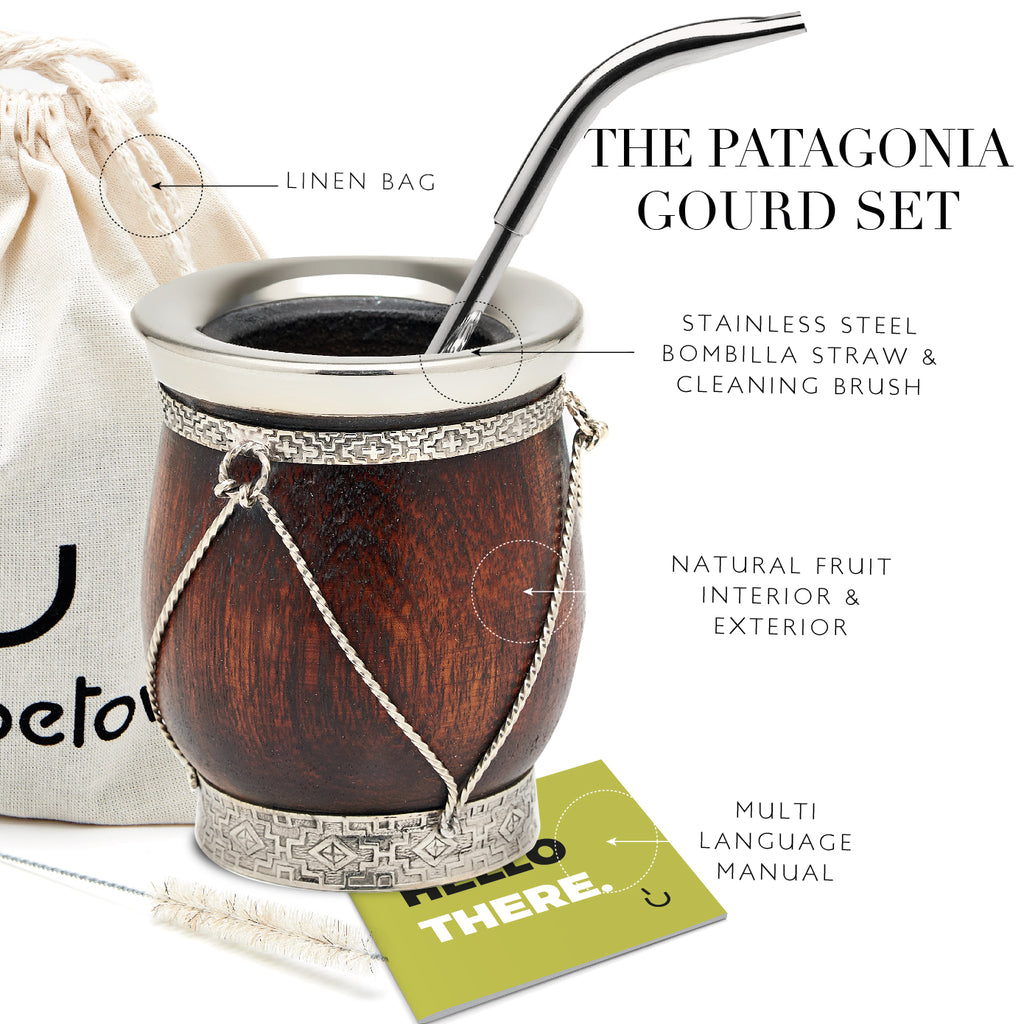 PREMIUM COLLECTION - The Patagonia Wooden Mate Gourd Set